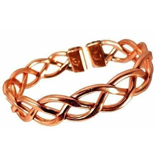 Ladies Heavy Lace Design Magnetic Copper Bracelet-0