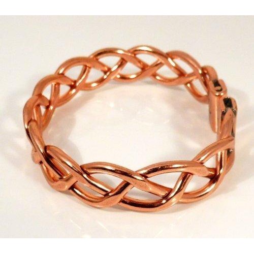 Ladies Heavy Lace Design Magnetic Copper Bracelet-2