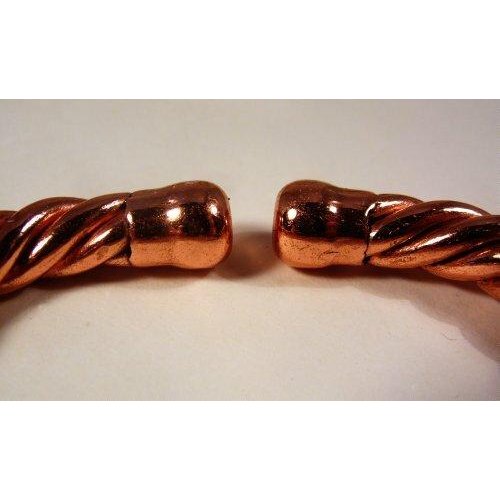 Magnetic Men's Heavy Flattened Copper Bracelet and Plain Magnetic Ring Set-5