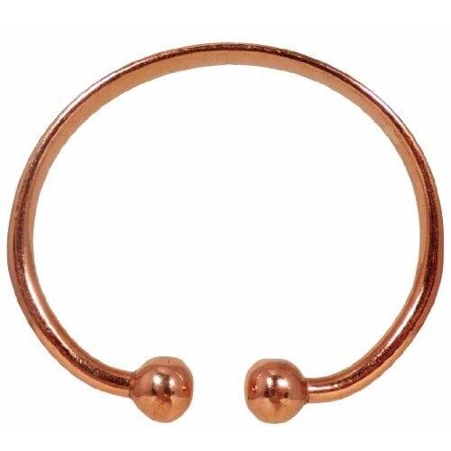 Magnetic Copper Therapy Torque Bracelet and Etched-on Lined Magnetic Copper Ring Set-2