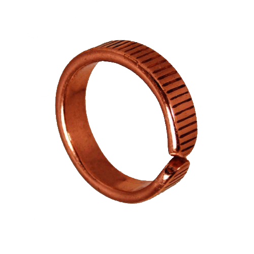 Unisex Magnetic Brass Celtic Lace Design on Copper Band Bracelet with Etched-on Lines Magnetic Copper Ring Gift Set-1