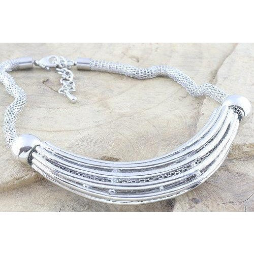 Designer inspired metal cage necklace-0