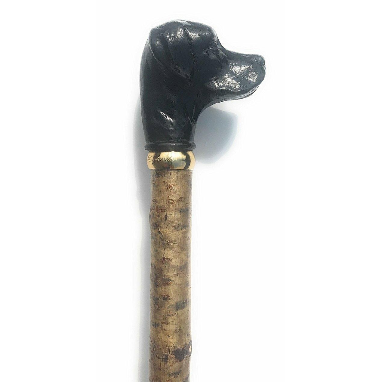 Black Labrador Golden Retriever Dog Head long Trekking Hiking Pole-1