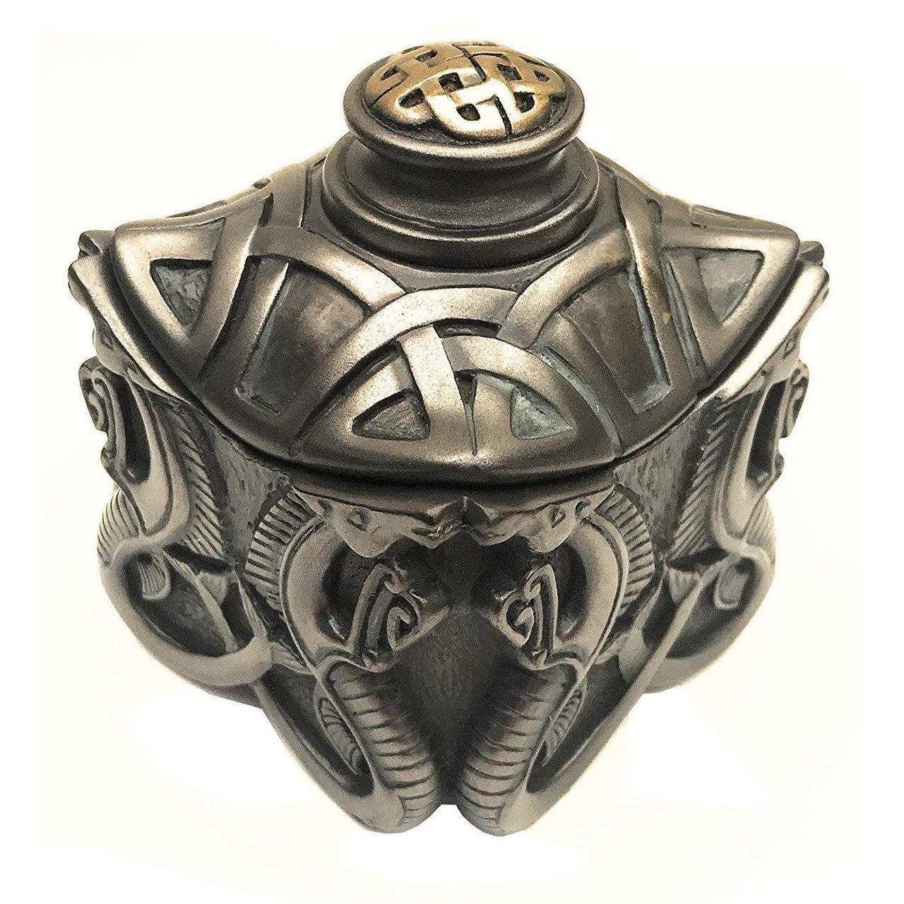 The Online Bazzar Hand Painted Celtic Design with Twin Seahorses on Each Side and Secret Compartment.-0