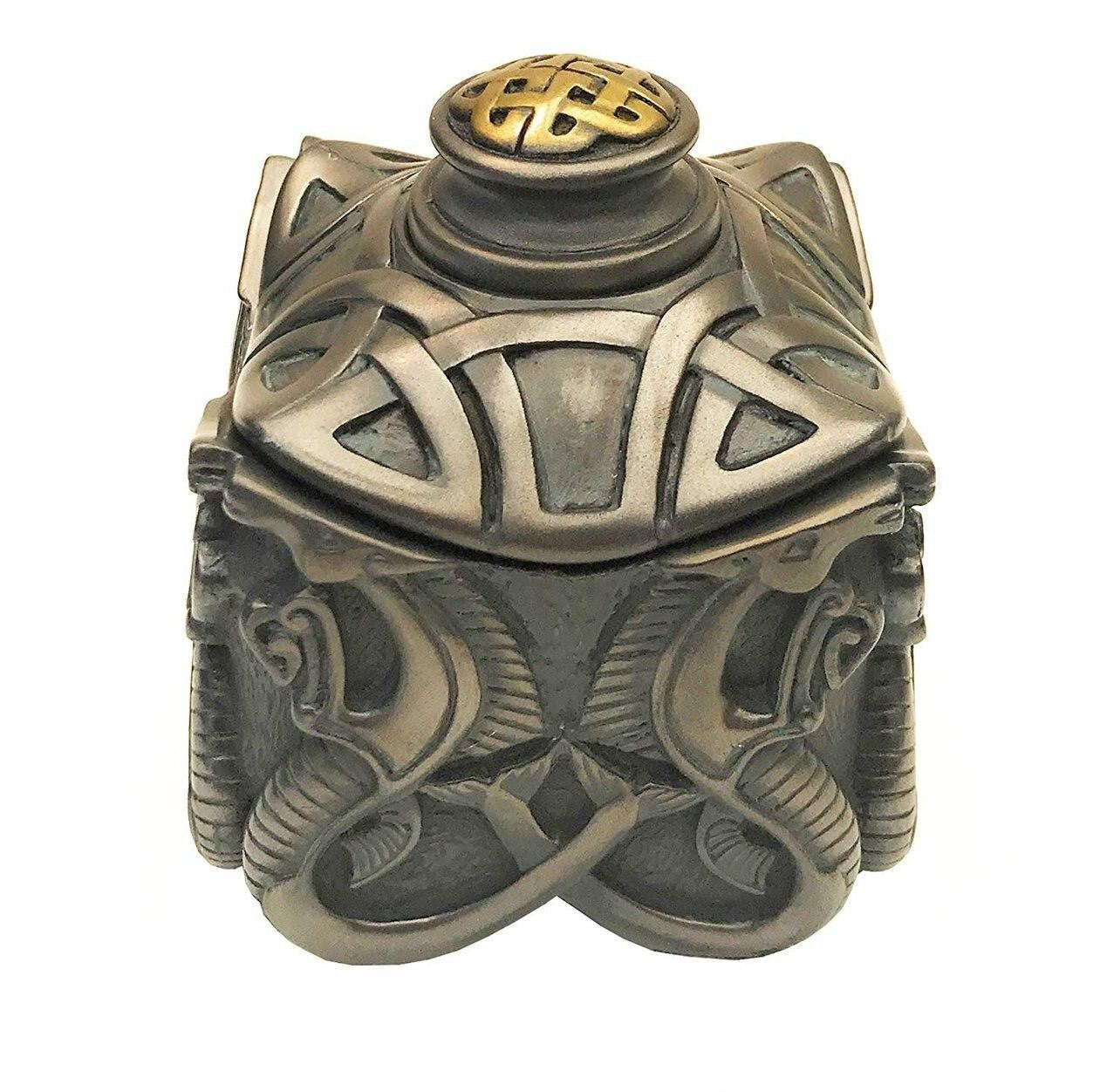 The Online Bazzar Hand Painted Celtic Design with Twin Seahorses on Each Side and Secret Compartment.-2
