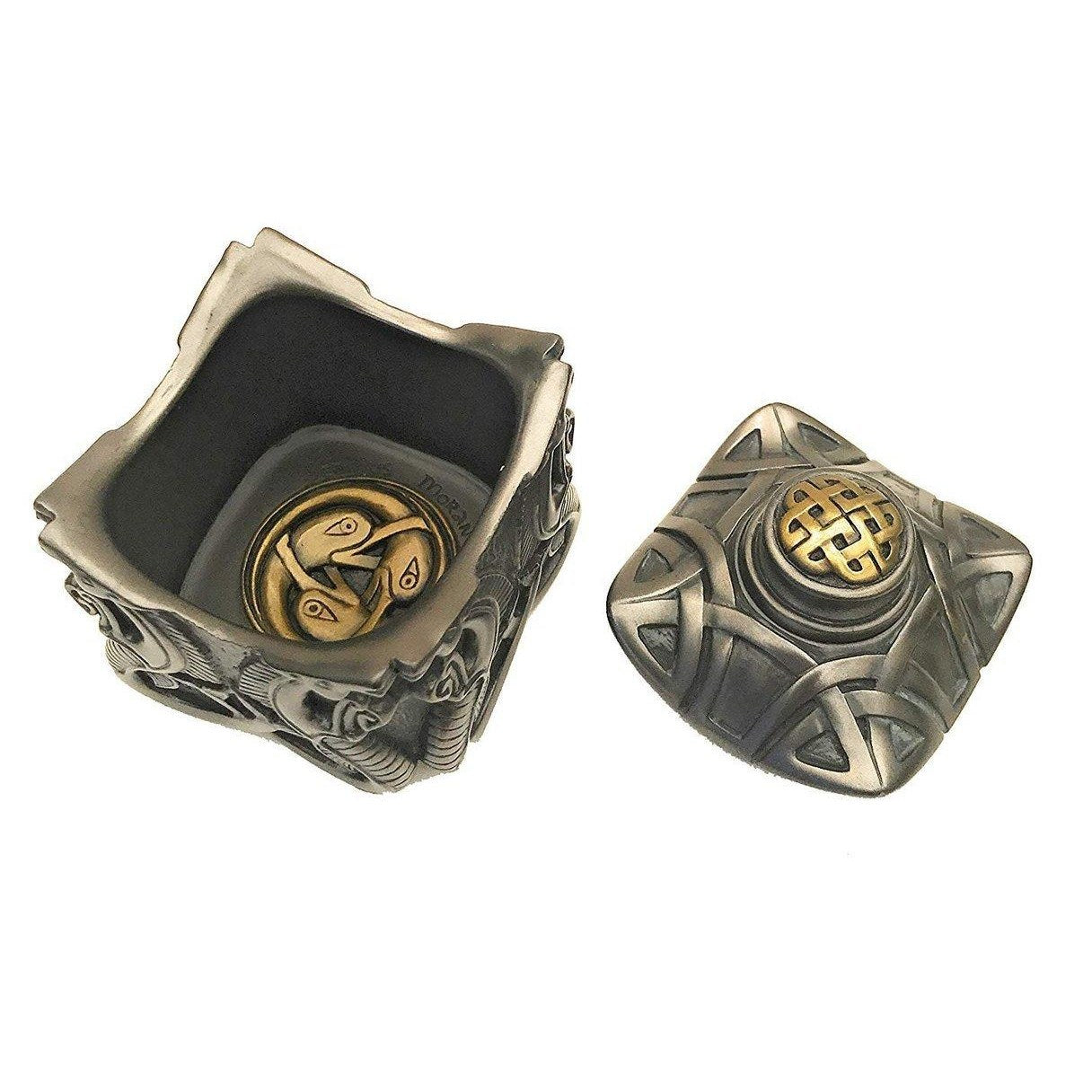 The Online Bazzar Hand Painted Celtic Design with Twin Seahorses on Each Side and Secret Compartment.-1
