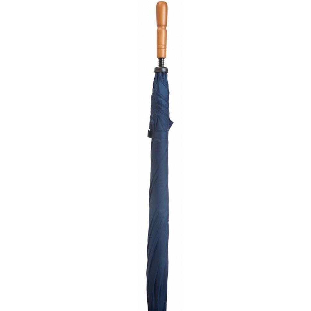 The Online Bazaar Large Navy Blue Golf Umbrella with Wooden Handle and Steel Ribs-1