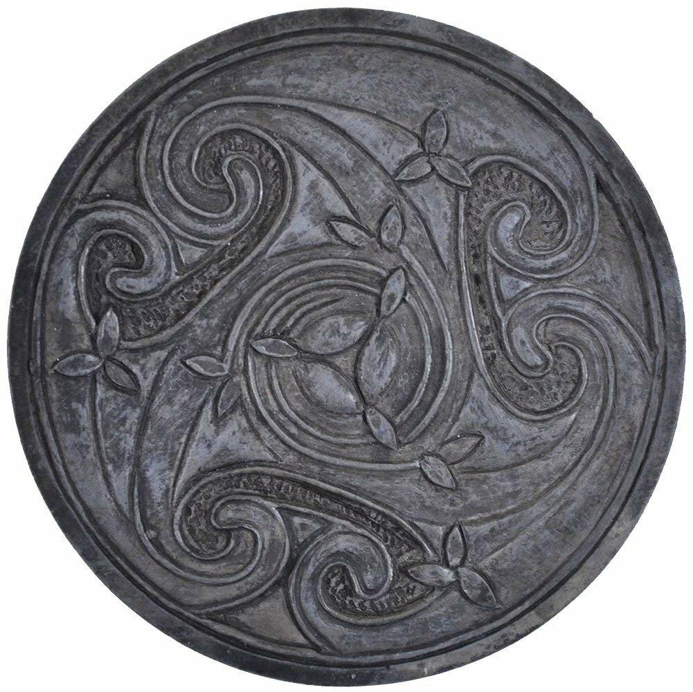 Set of Six Hand Painted Round Celtic Design Table Or Desk Coasters-2