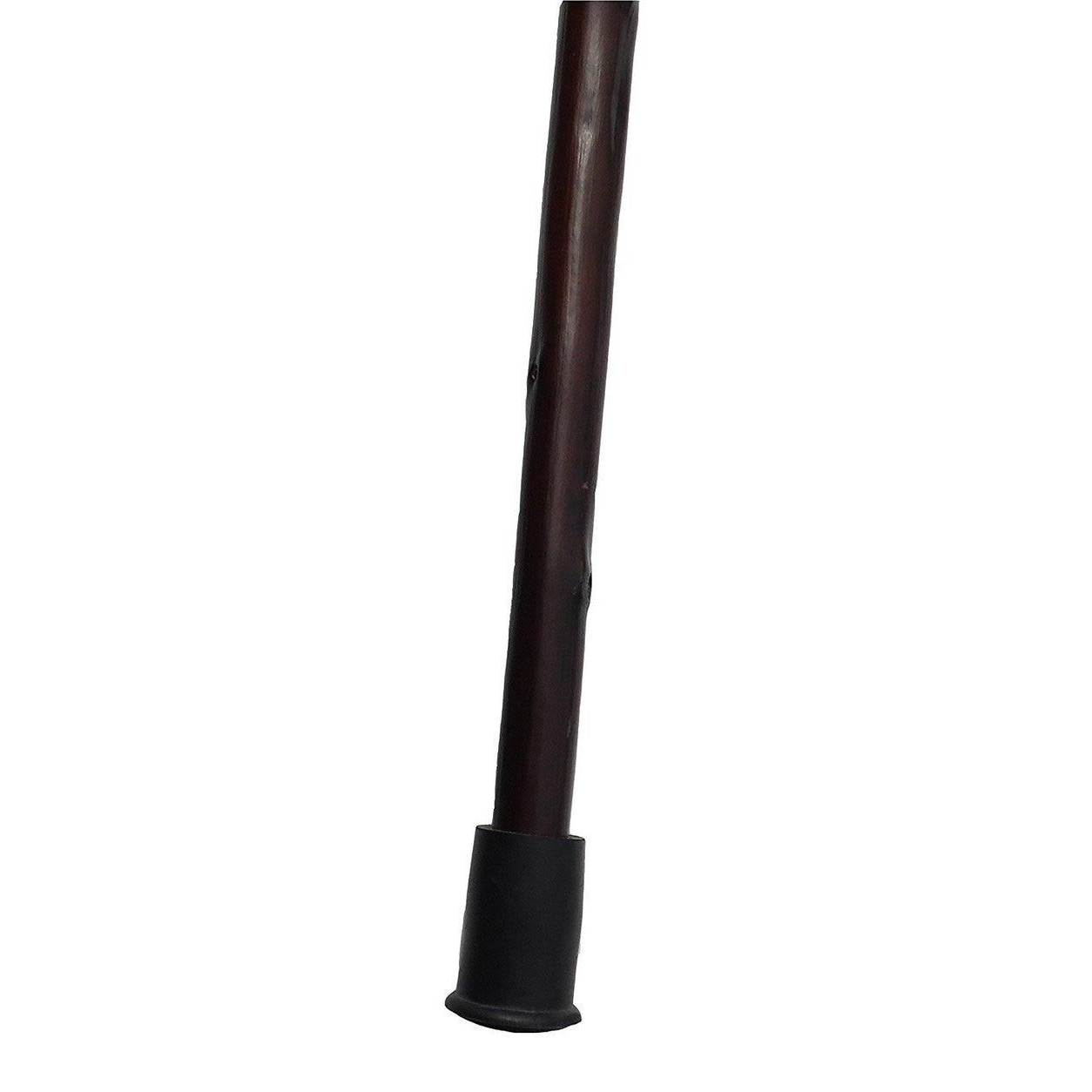 The Online Bazaar Lightweight Gentlemen's Chestnut Crook Walking Stick-1