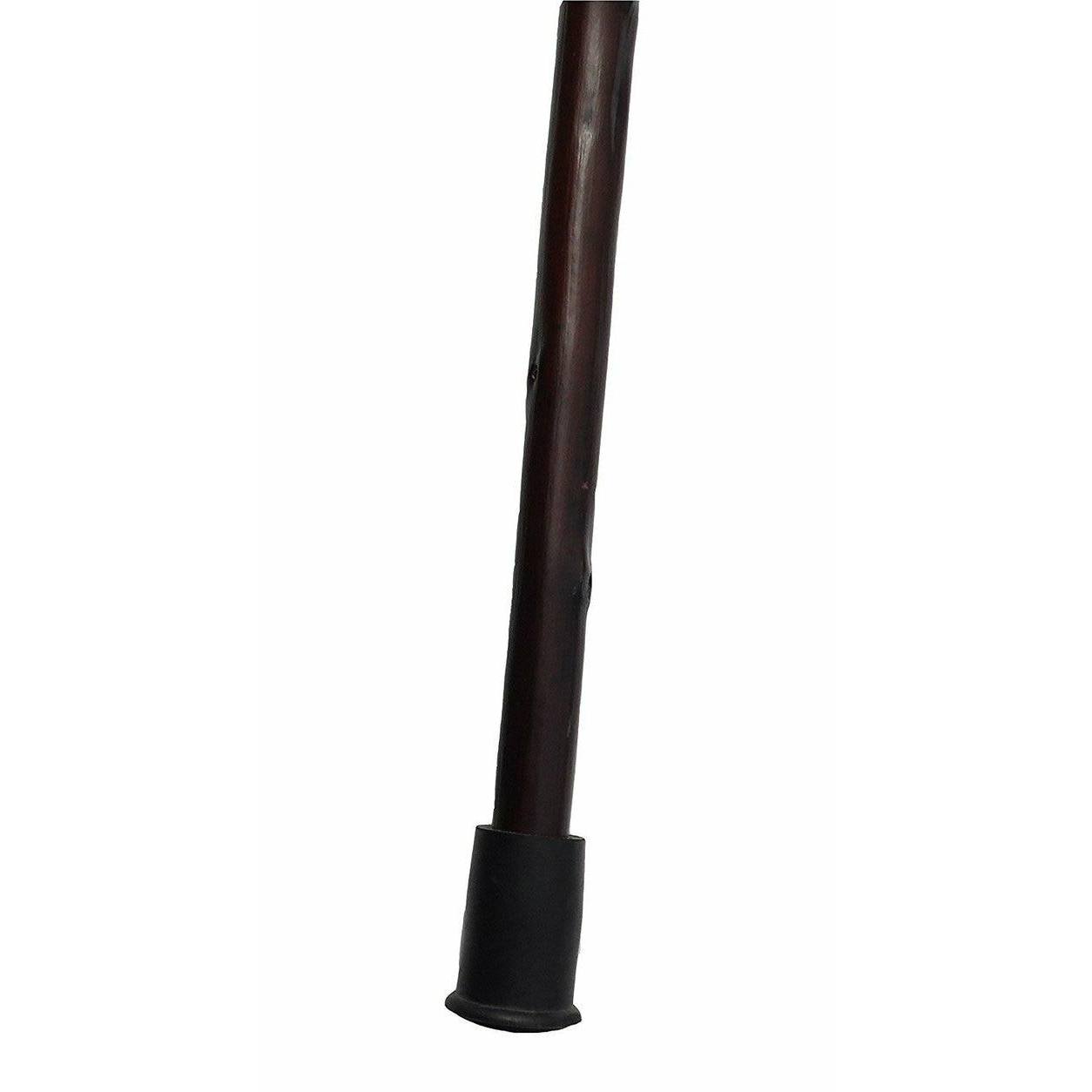 The Online Bazaar Gentlemen's Chestnut Crook Walking Stick-0