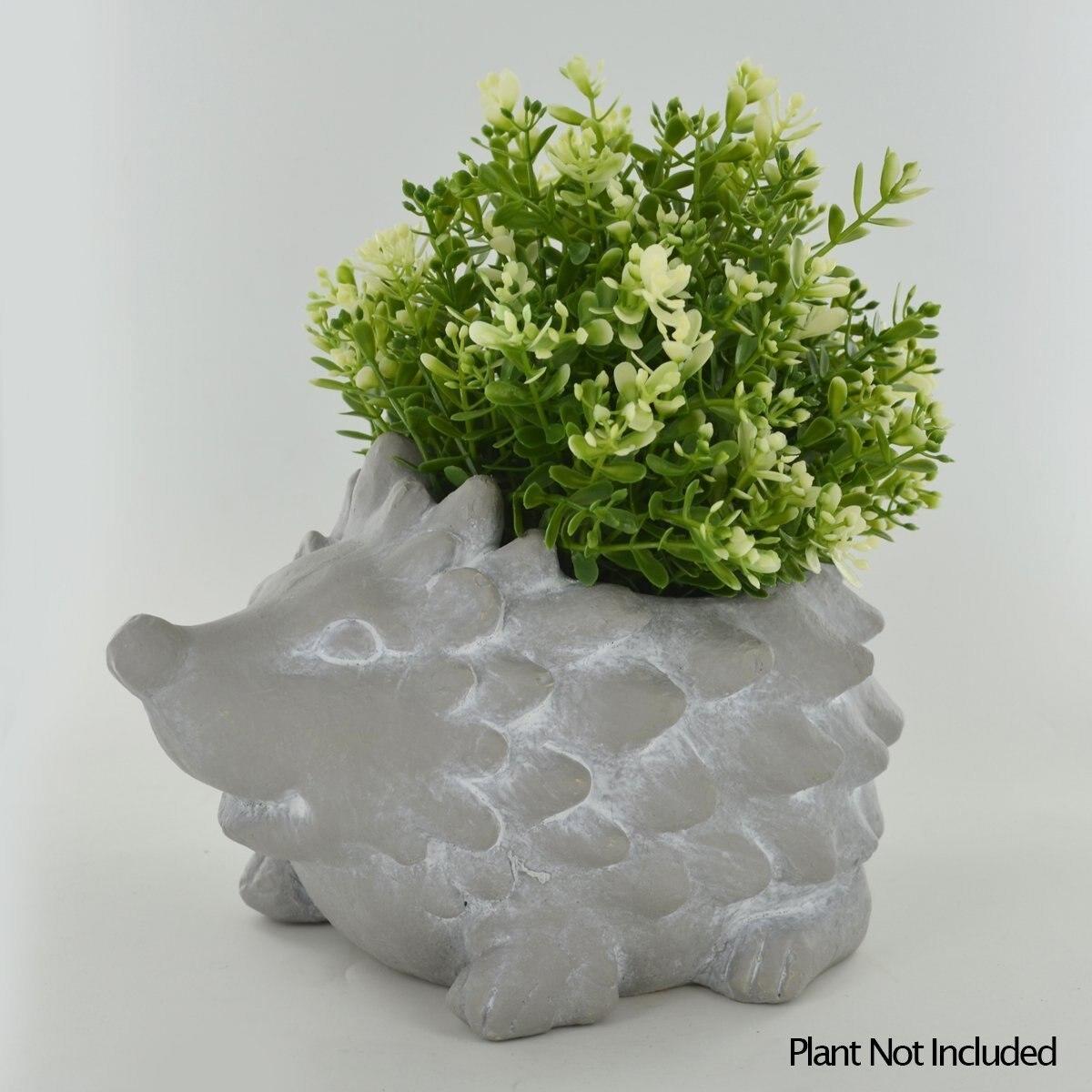 The Online Bazaar A happy hedgehog garden planter/Ornamental planter/Flower pot-1