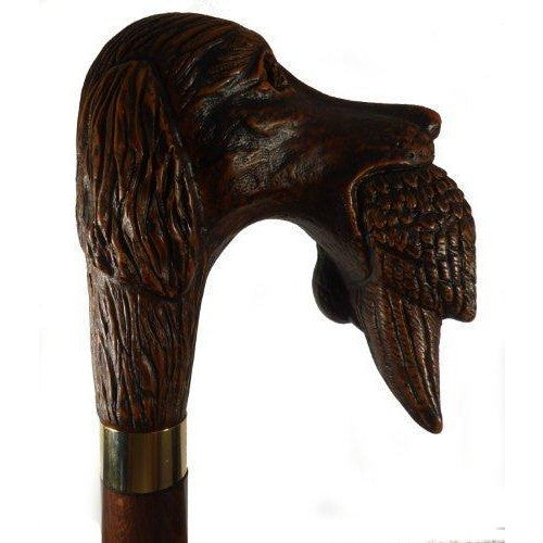 Brown Gundog with Game Hardwood Stick for Hiking Trekking with Free Black Wrist Loop-5