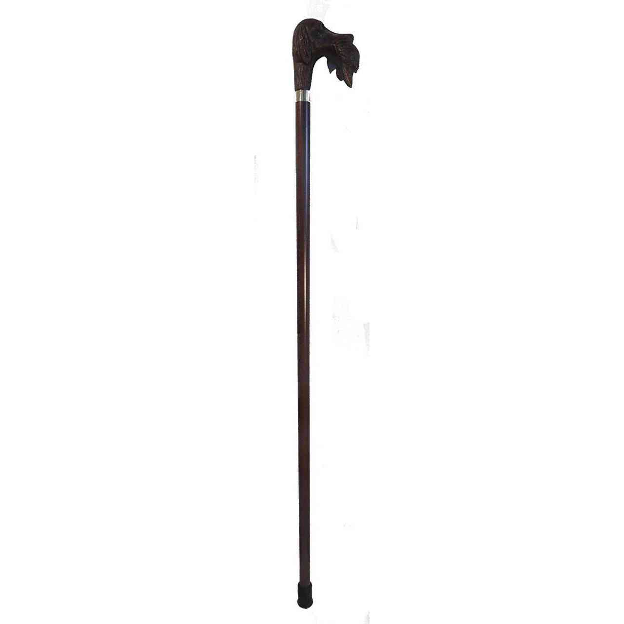 Brown Gundog with Game Hardwood Stick for Hiking Trekking with Free Black Wrist Loop-1