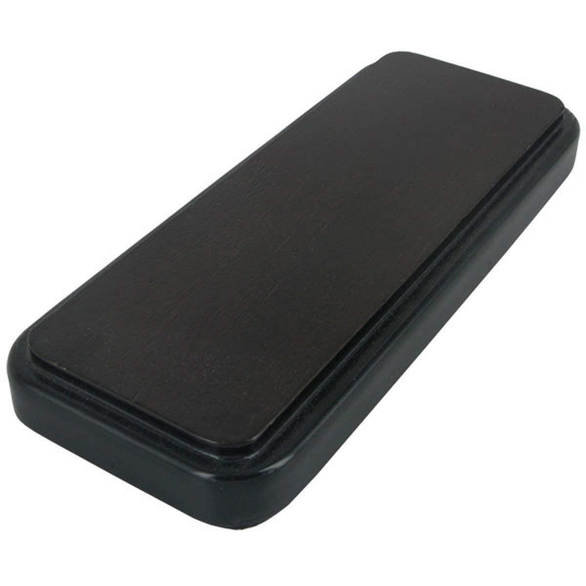The Online Bazaar Black Varnished Wooden Stand for models or statues-0