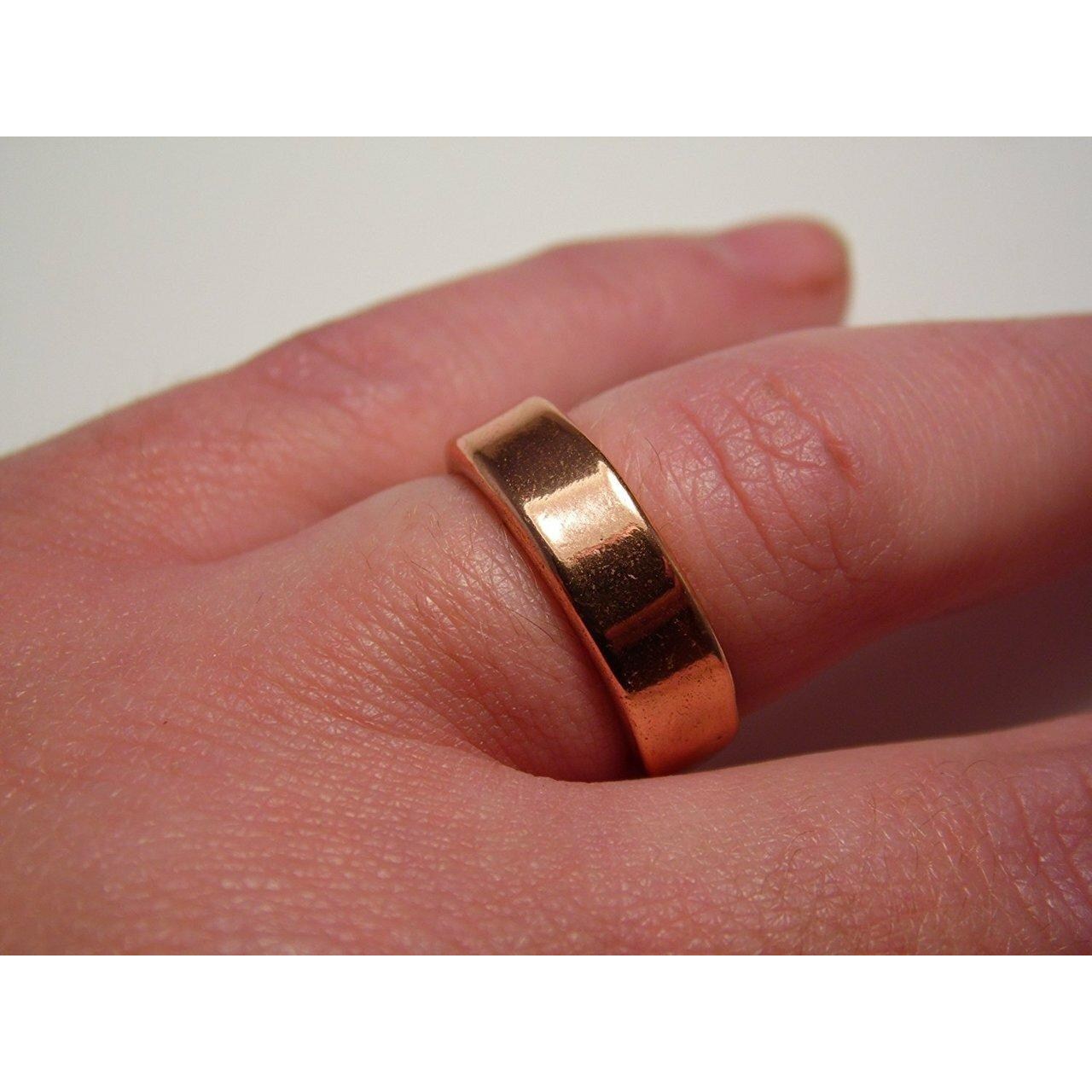 Ladies Lace Design Magnetic Copper Bracelet and Smooth Finish Magnetic Ring Set-13