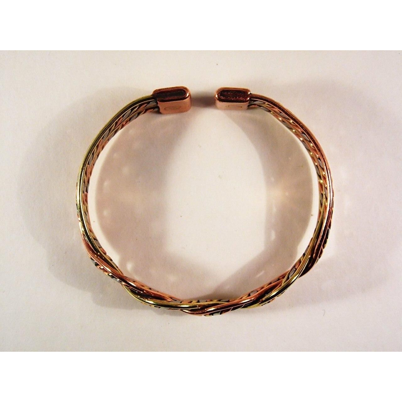 Unisex Magnetic Three Colour Twist Bracelet MCB017-3