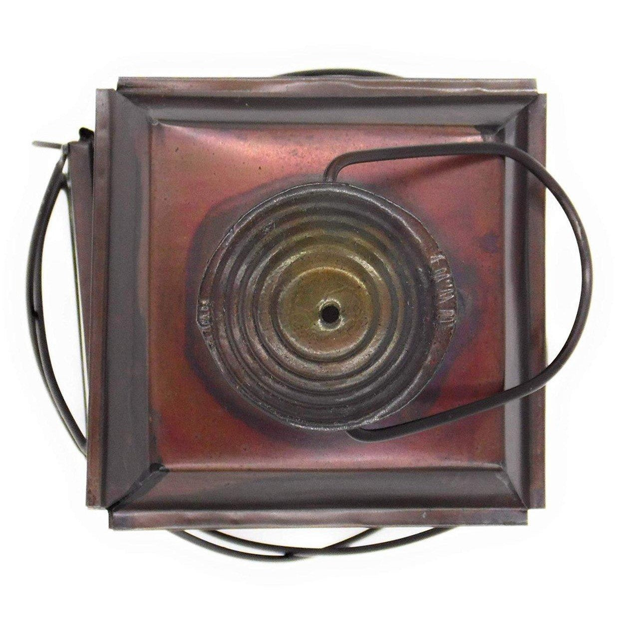Metal Miner/ships lantern t-light holder for indoor or outdoor use.-2
