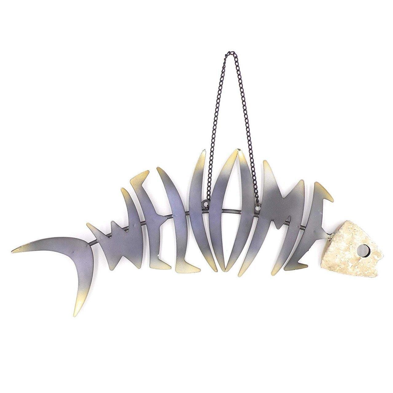 Metal Welcome Fish Door or Wall Sign-0