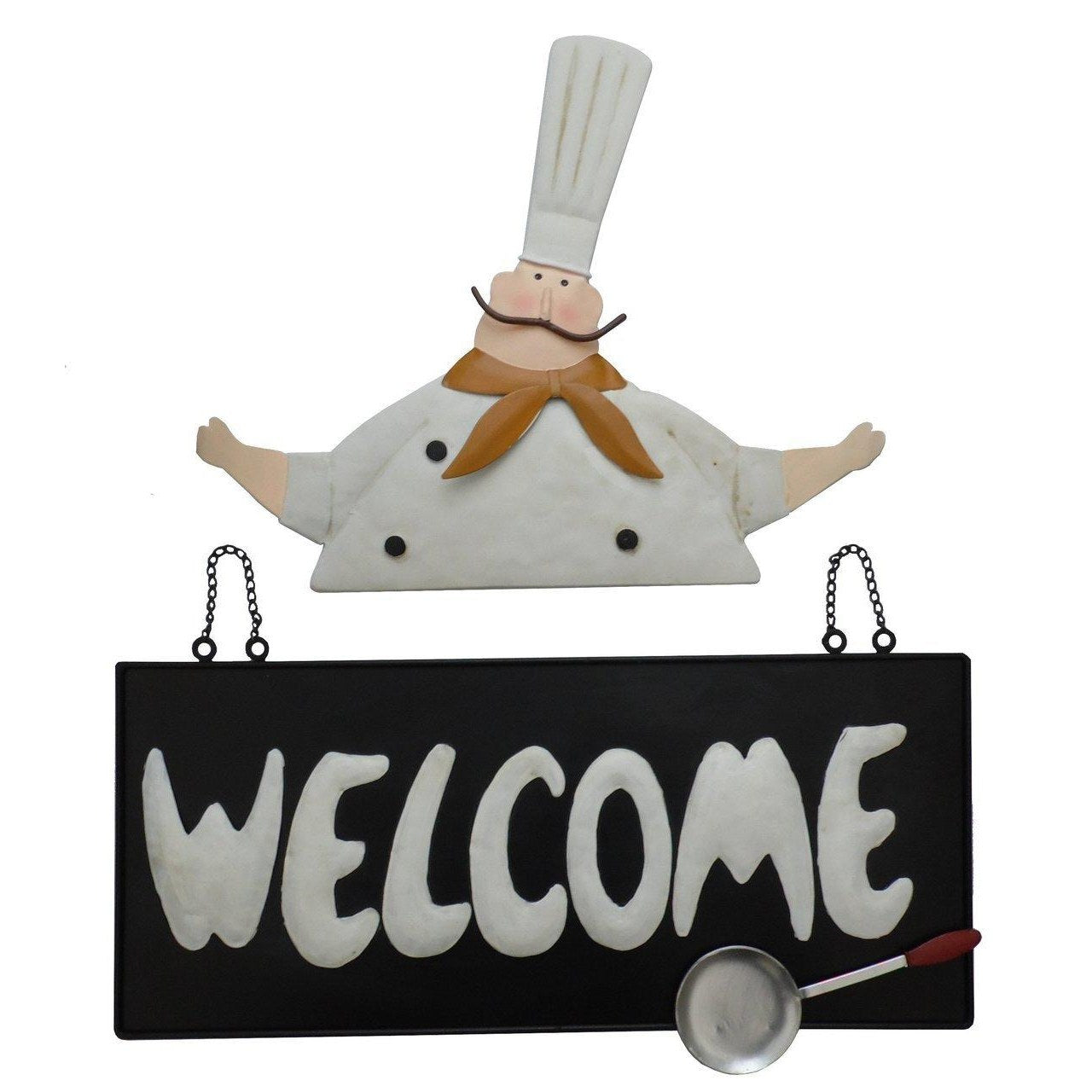 Welcome Chef Metal Door or Wall Sign.-2