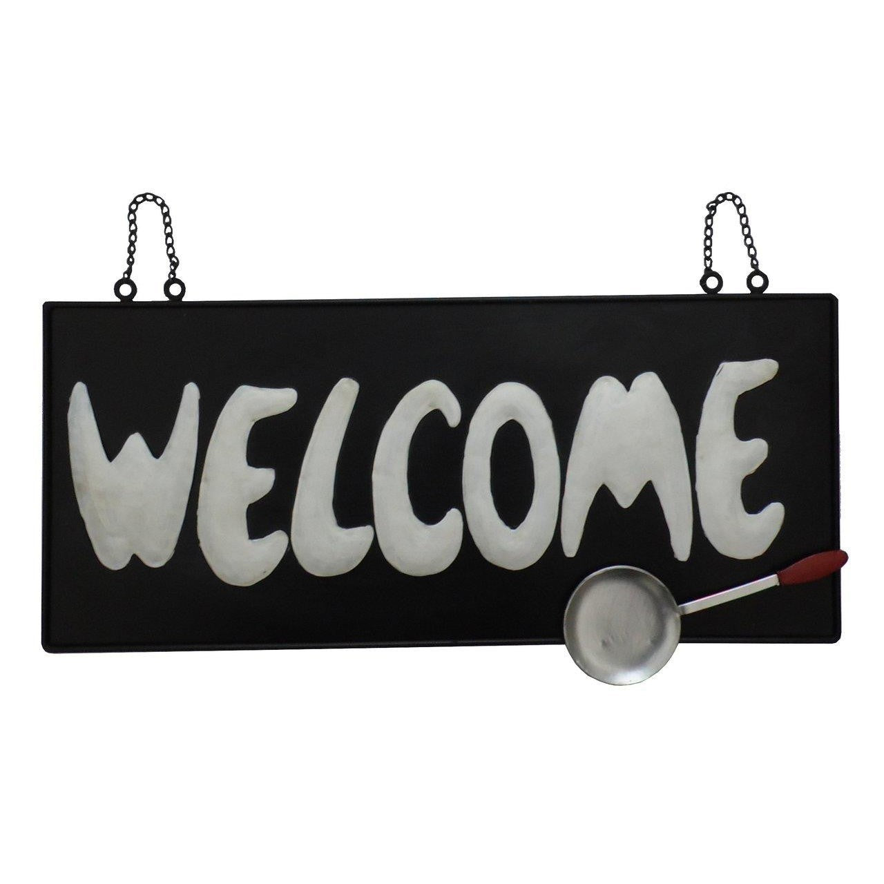 Welcome Chef Metal Door or Wall Sign.-0