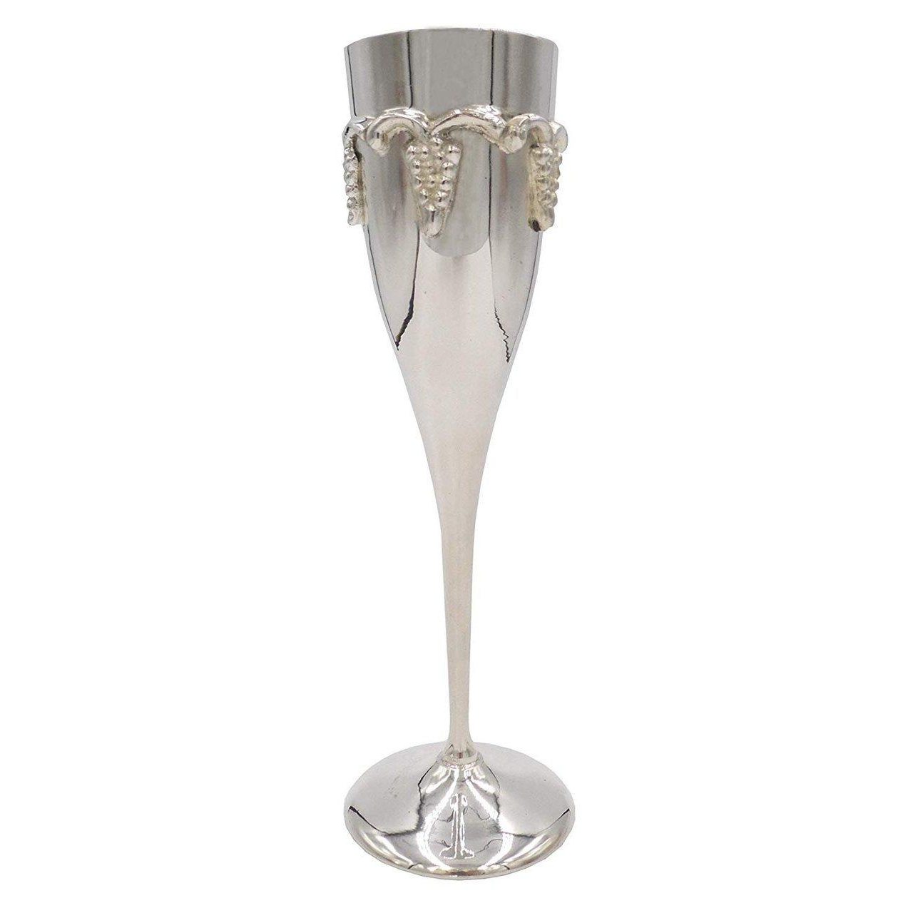 Silver Coloured Pagan with Hanging Grapes Design Goblet/Chalice.-0