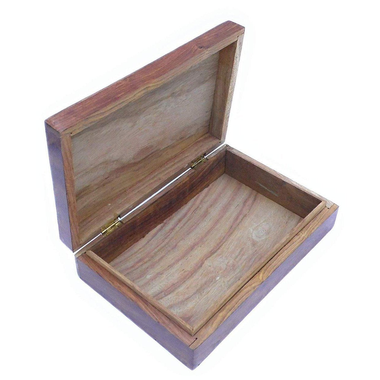 A Beautiful Carved Celtic Knot Design Wooden Box 23x15-1