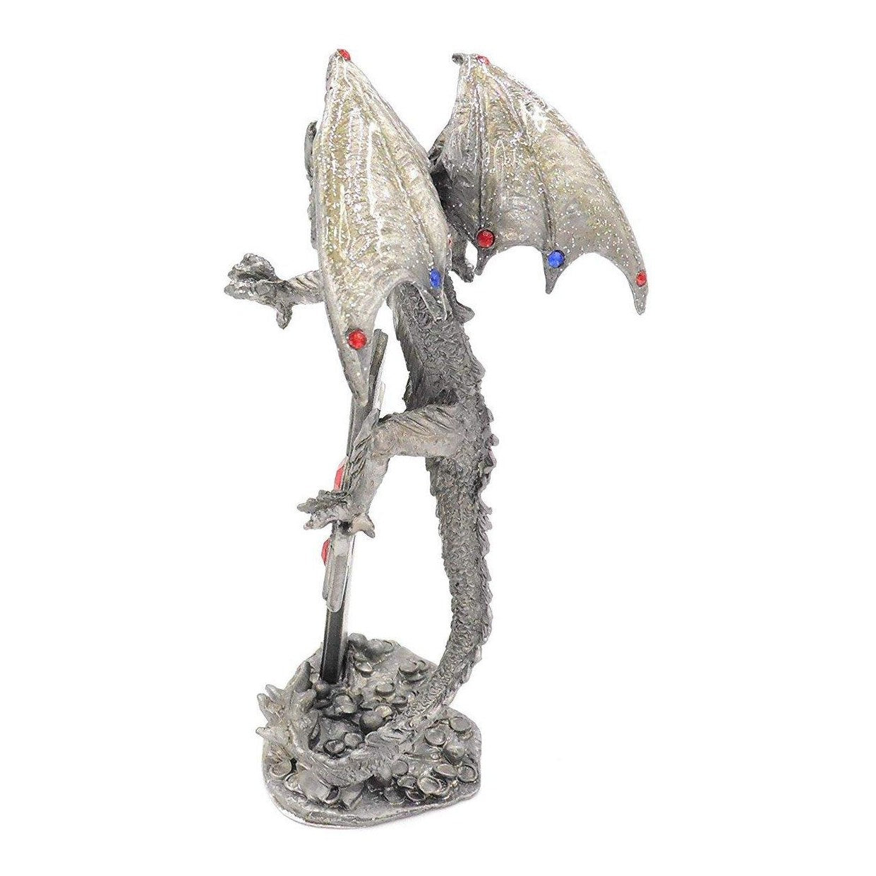 Celtic Cross Statue with Dragon-Dracul Figurine-3