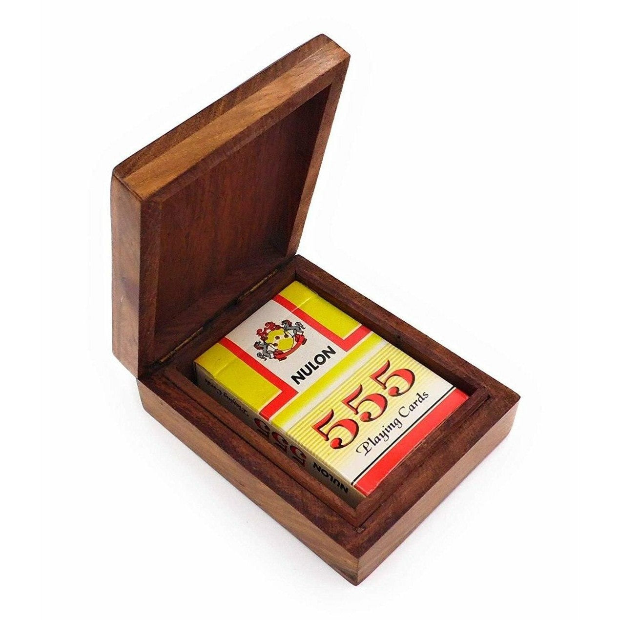 Playing Cards in a Handmade Wooden Decorative Box Jack of Clubs-0