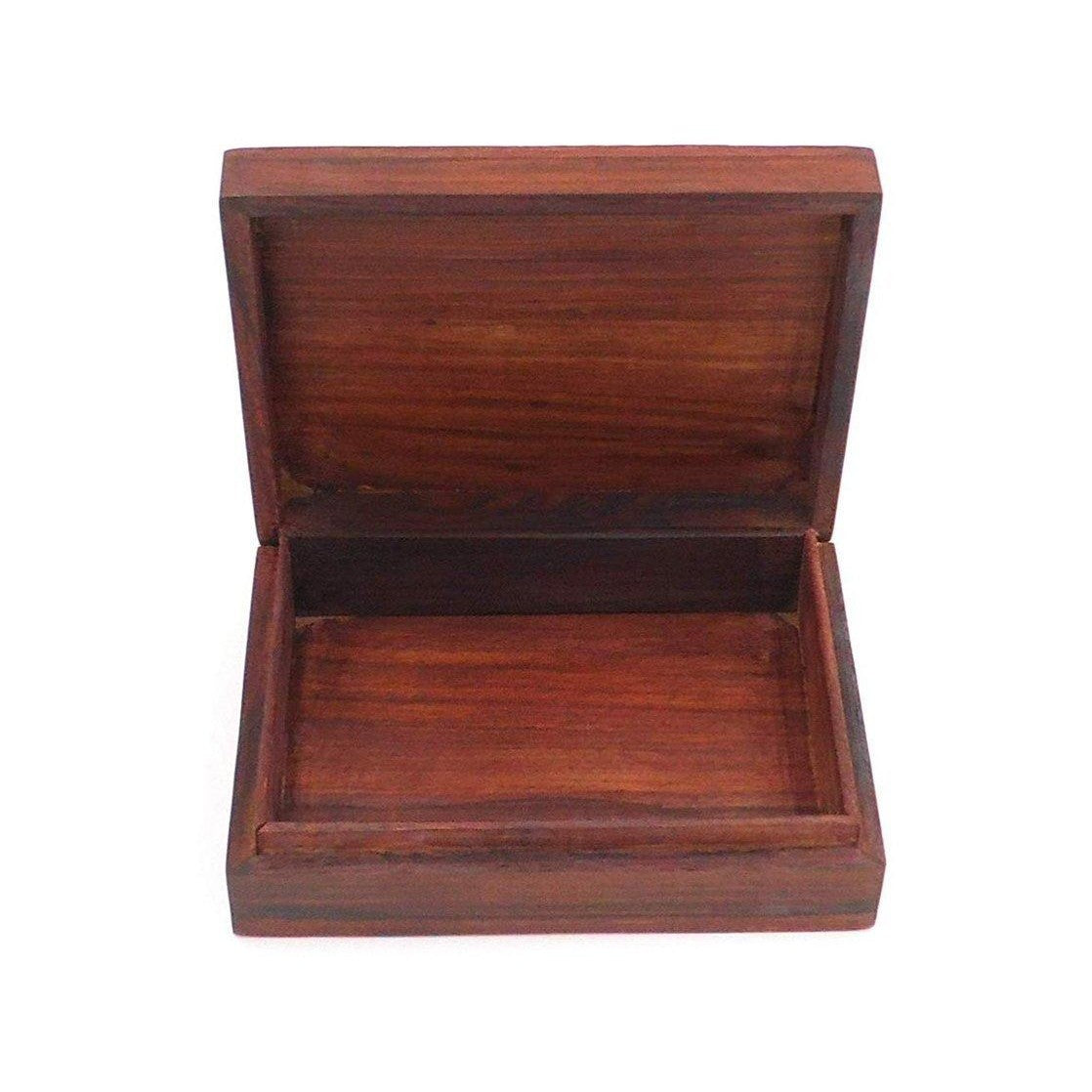 Fairy Wooden Box with Brass Embedded FAIRY Letters Trinket Box-1