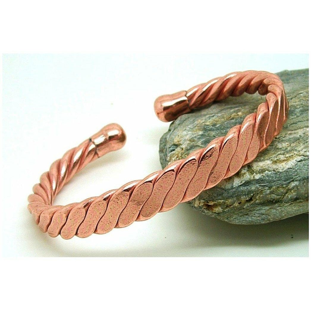 Magnetic Solid Copper Twisted Rope Copper Bracelet-0