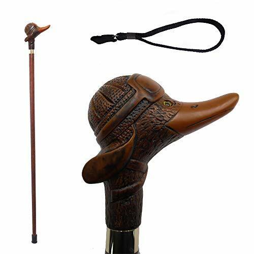 Duck Head with Flying Cap and Goggles Walking Stick Cane-1