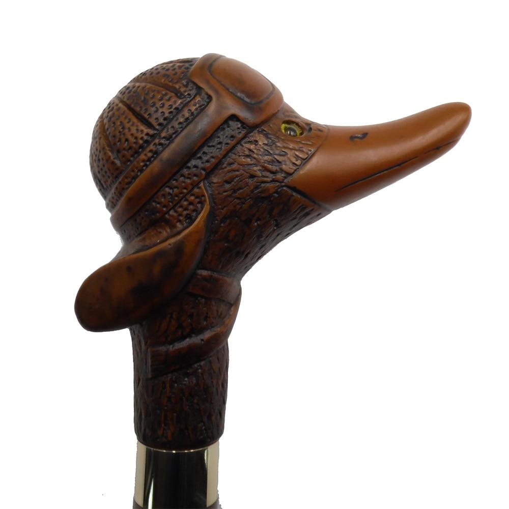 Duck Head with Flying Cap and Goggles Walking Stick Cane-0