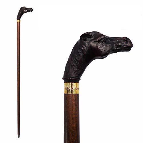horse head walking stick-1