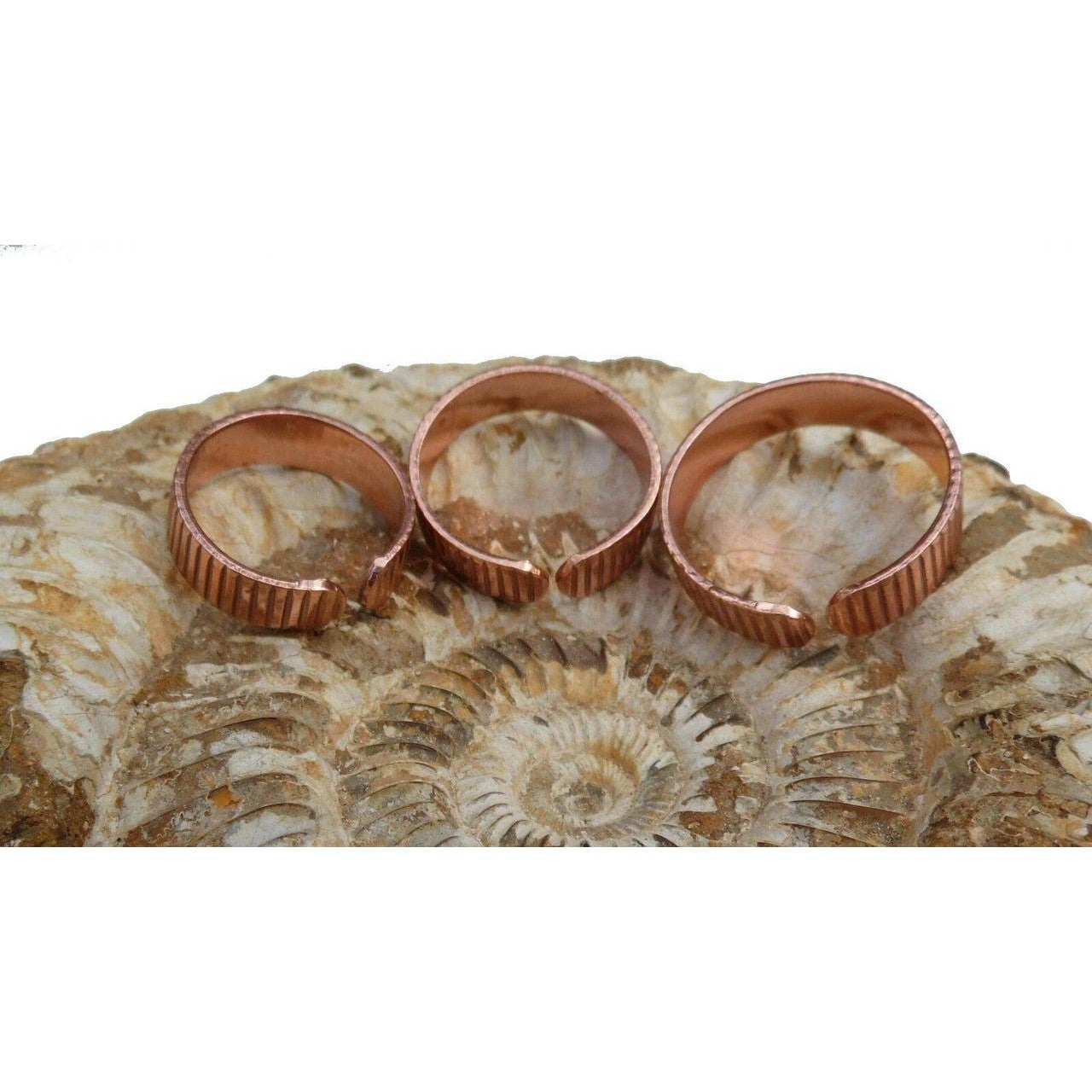 100% Pure Non-Magnetic Solid Lined COPPER RING Arthritis Pain Relief in 3 sizes-0