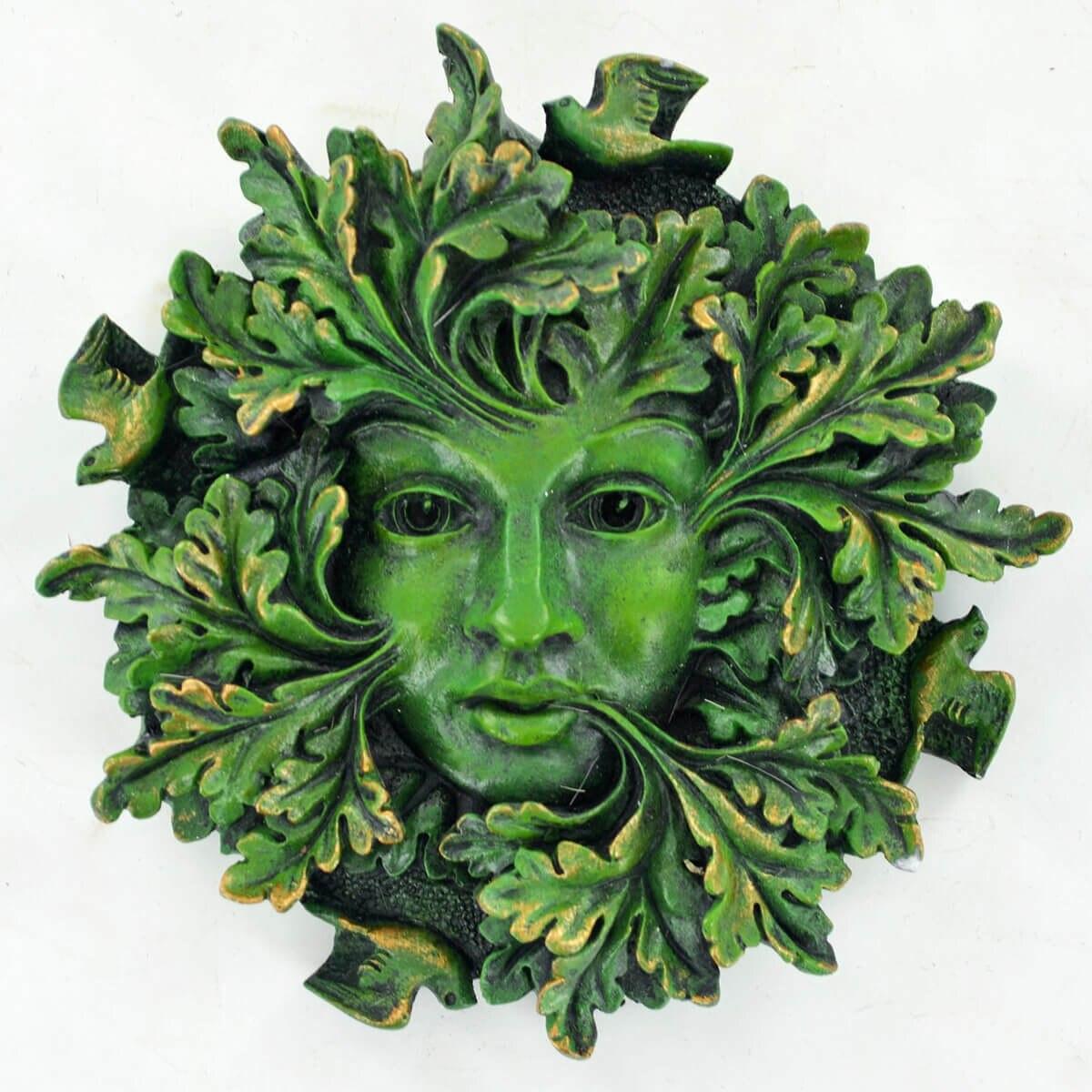 Green Spirit, Greenman Decorative Garden Wall Plaque-0