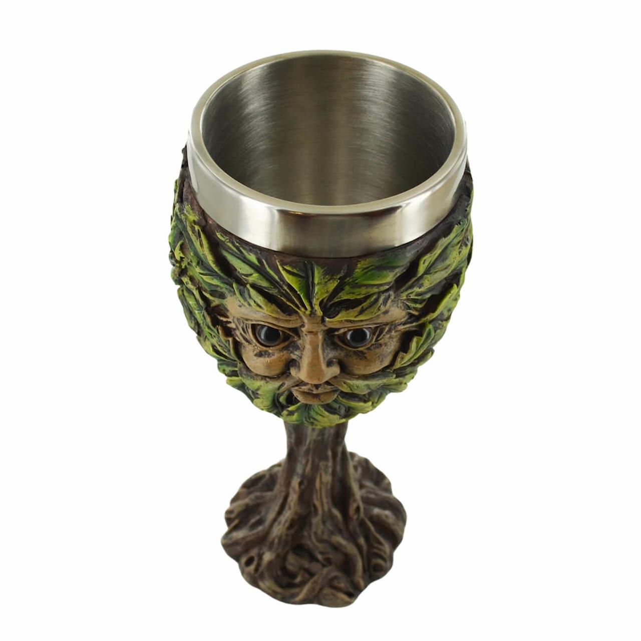 Greenman Goblet Incredibly Detailed Drinking Cup or Altar Ornament for Fantasy & Magic Fans-1