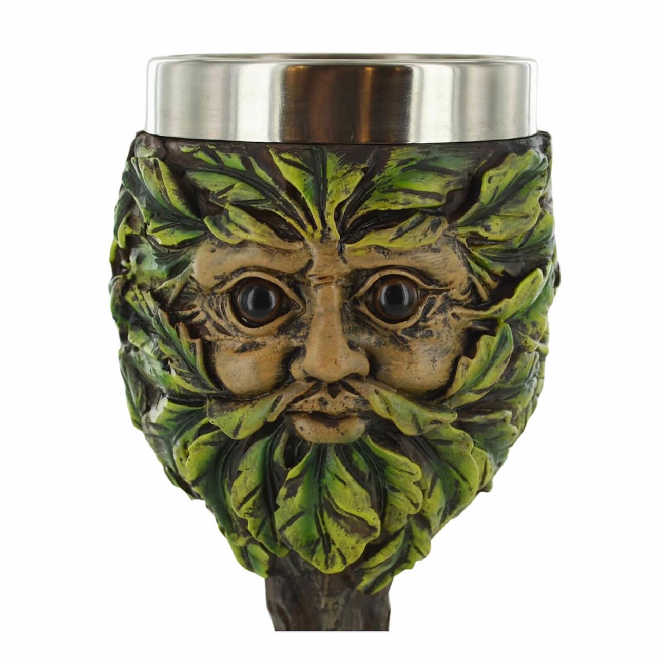 Greenman Goblet Incredibly Detailed Drinking Cup or Altar Ornament for Fantasy & Magic Fans-0