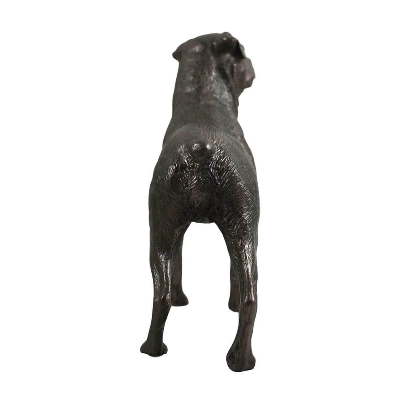Rottweiler Dog Sculpture Cold Cast Bronze Statue Ornament Figurine-0