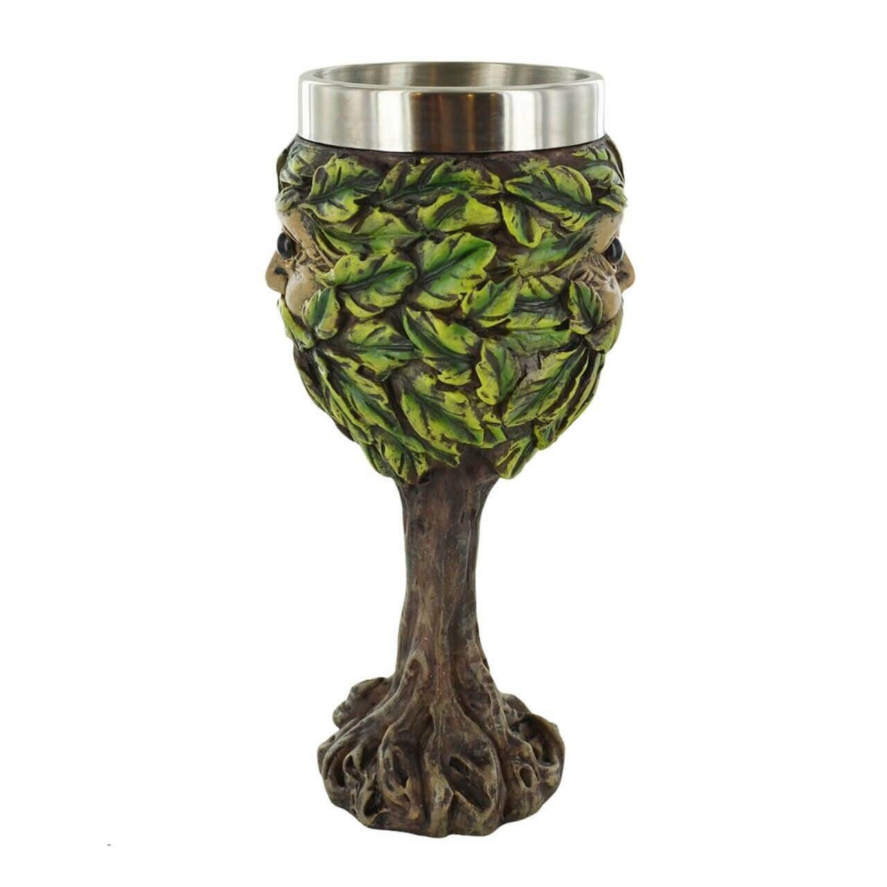 Greenman Goblet Incredibly Detailed Drinking Cup or Altar Ornament for Fantasy and Magic Fans-3
