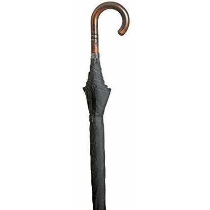 Formal Gentleman's City Country Black Umbrella with Crook Handle-1