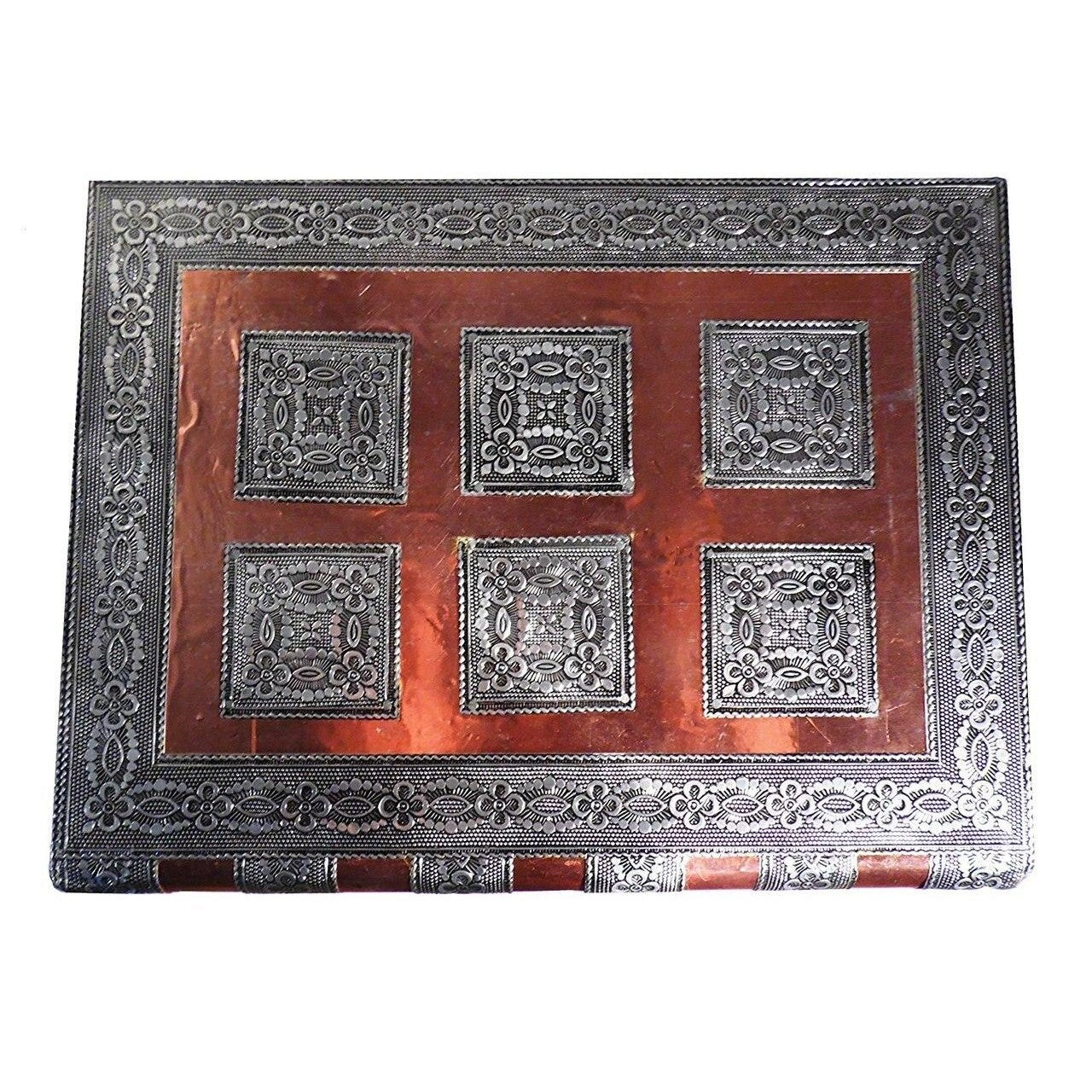 Hand Crafted White Metal and Copper Jewellery Box with Ornate Engraving-2