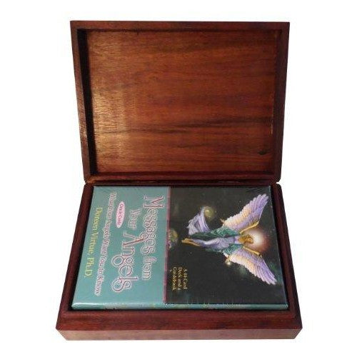 Angel cards and Angel engraved box set - Messages from Your Angels Deck by Doreen Virtue PhD.-0