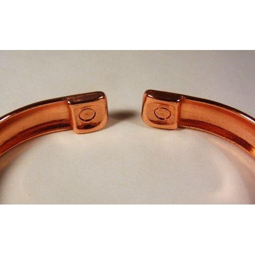 Unisex Plain Band Magnetic Copper Bracelet and Plain Magnetic Copper Ring Combi Set-7