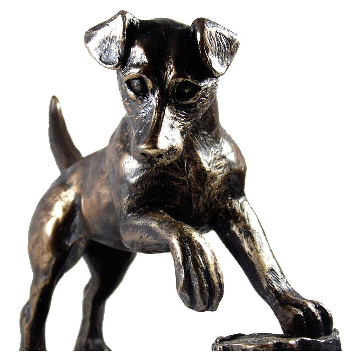 Loveable Jack Russell Terrier Bronze dog sculpture-0