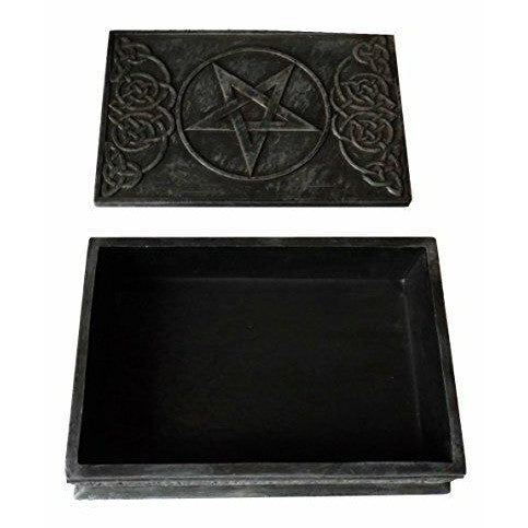 Celtic engraved design pentagram box-2
