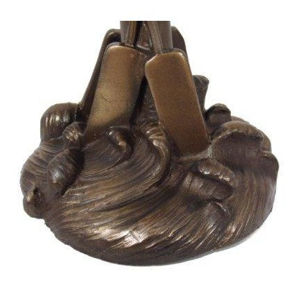 Stunning Bronze colour Viking Ship Longboat Goblet Chalice-3