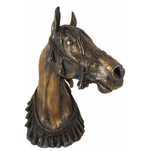 Anglo-Arab Horse Head Statue in Cold Cast Bronze-2