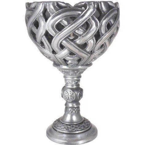 T-Light, Elegant Goblet/Chalice shaped T-Light Candle Holder in stunning Celtic knot designs.-0