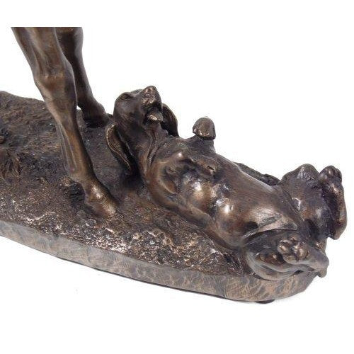 First Encounters-Foal and Dog Horses Equines Cold Cast Bronze Sculpture-4