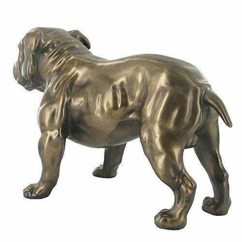 Beautifully Carved Cold Cast Bronze Statue/Ornament of the Iconic British Bulldog-2